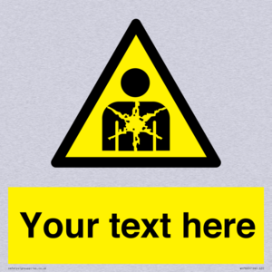 Custom Warning substance or mixture presenting a health hazard